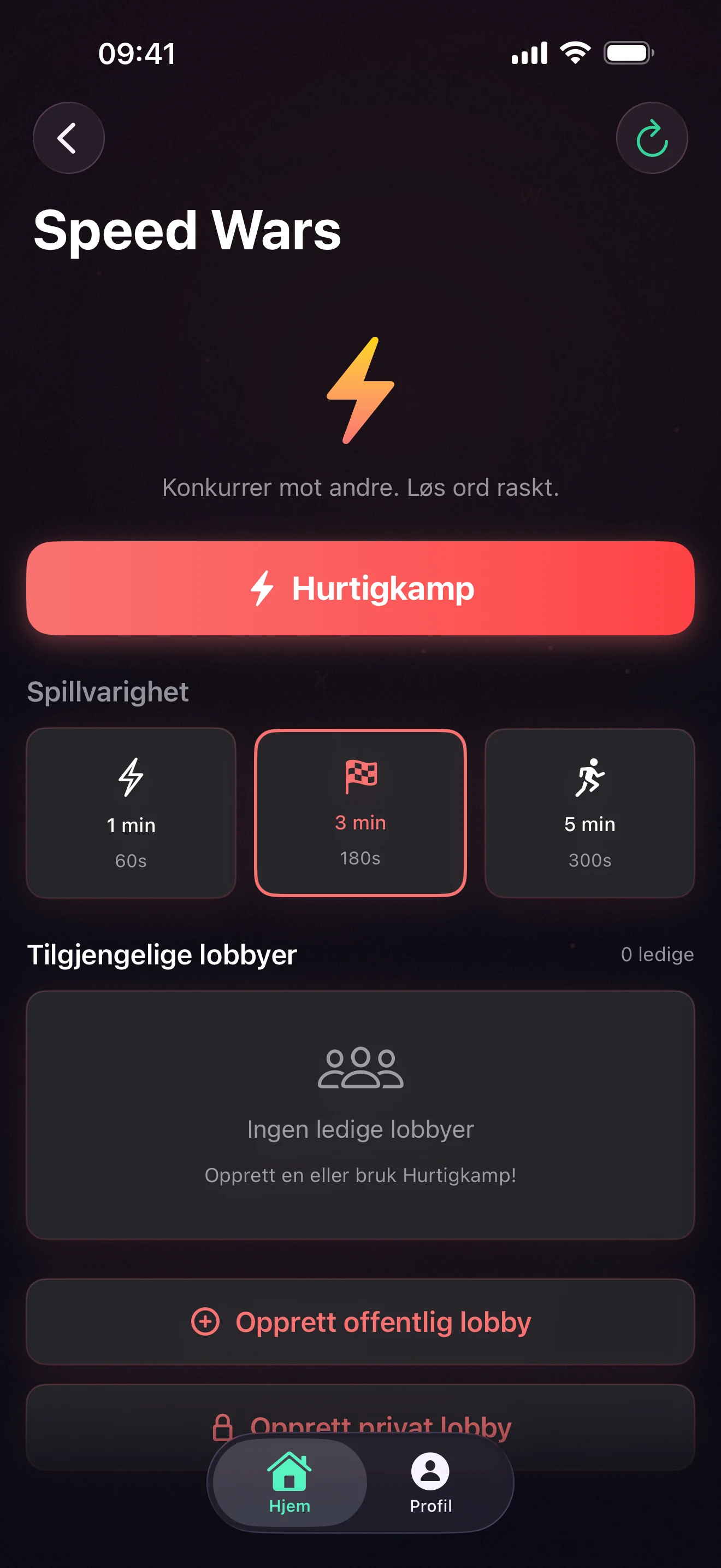 konkurrer på tid
